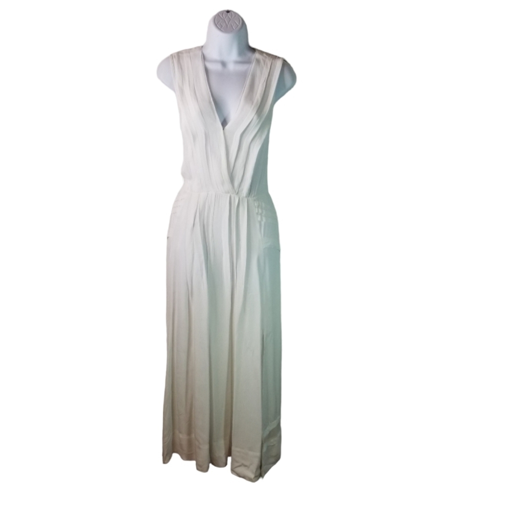 Reiss Marcella white split front sleeveless midi dress - Picture 7 of 16